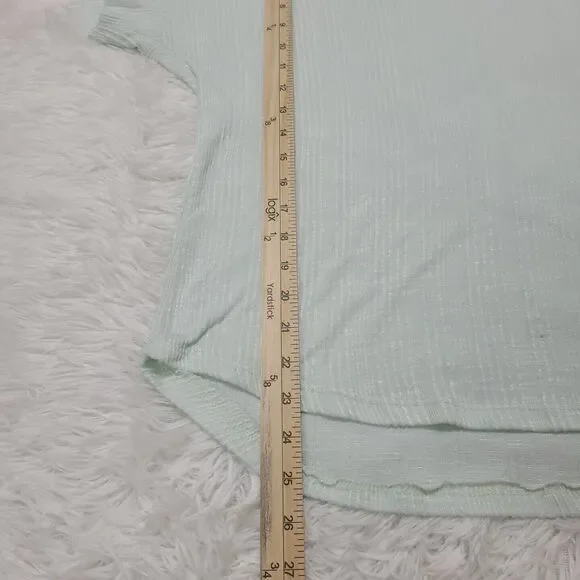 French Laundry Knit Top Womens Size 1XL Blue White Stripe Button Details - Picture 6 of 8